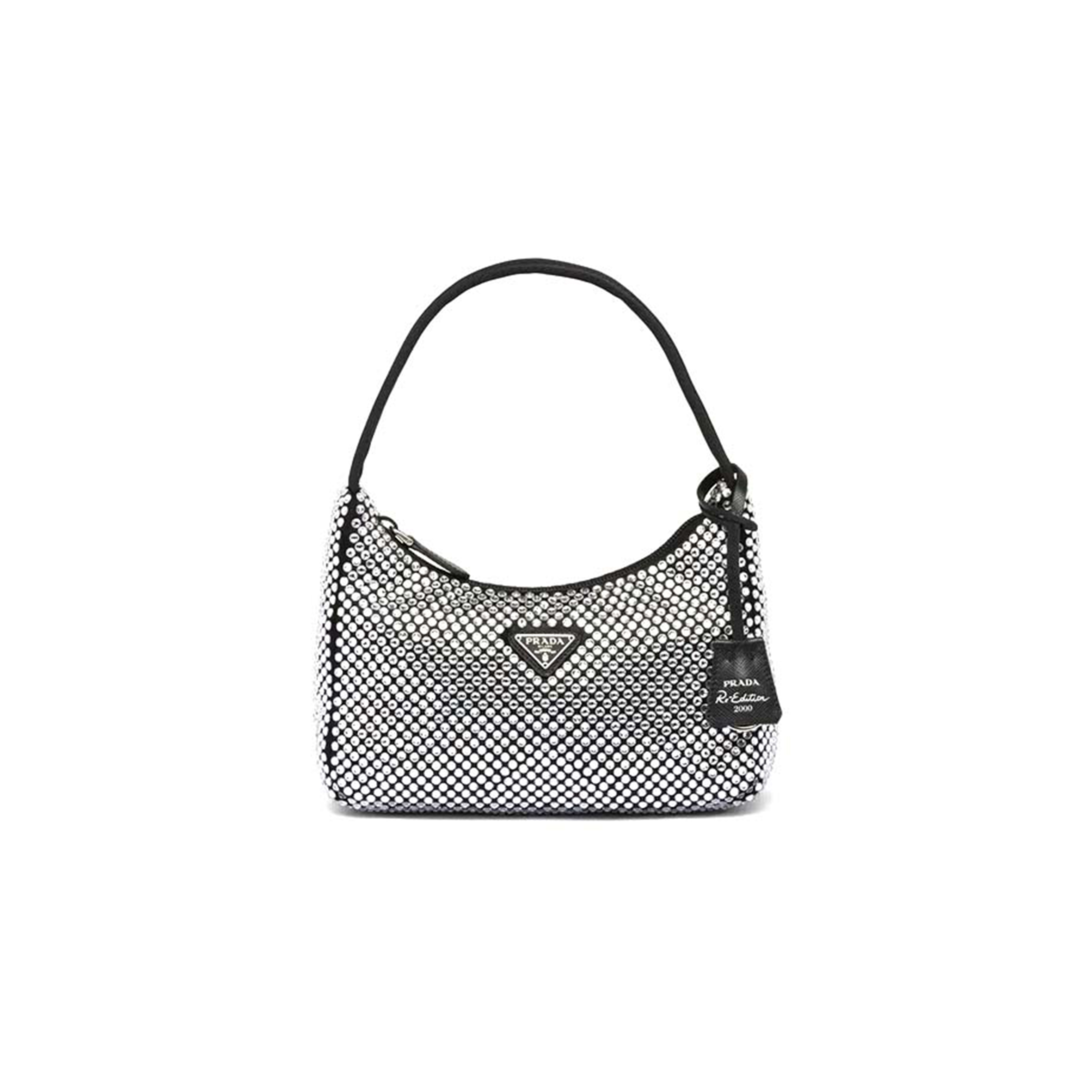 Pra*a re-edition satin mini bag with crystals 1ne515 (22*17*6cm)